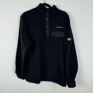 Port Authority Wanzek T-Snap Fleece Sherpa Pullover Black Cozy Warm Winter